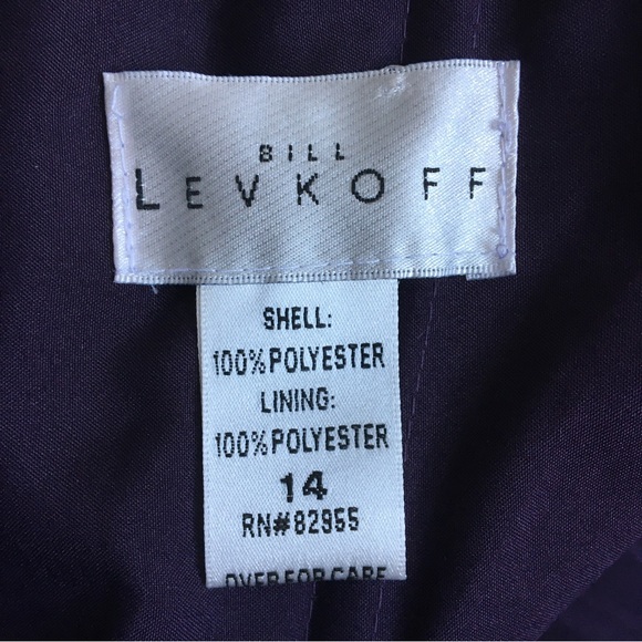 Bill Levkoff Barbara Chiffon One-Shoulder A-Line Princess Maxi Dress Plum 14 - Picture 11 of 17
